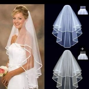 Wedding Veil, 2 Tier, Elbow Length (White)